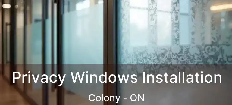  Privacy Windows Installation Colony - ON
