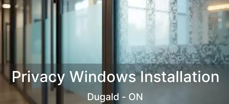  Privacy Windows Installation Dugald - ON