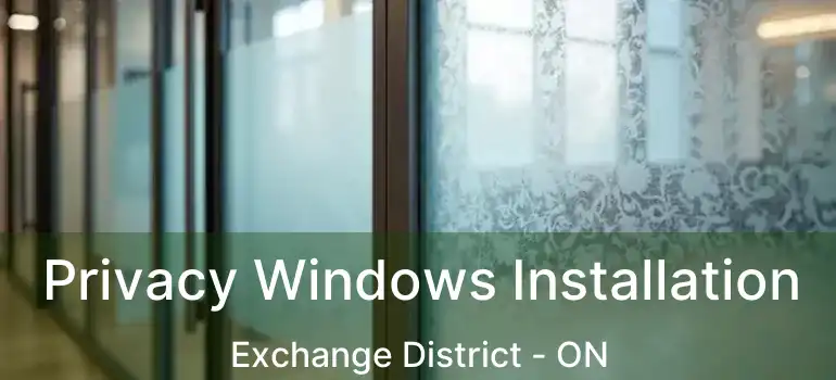  Privacy Windows Installation Exchange District - ON