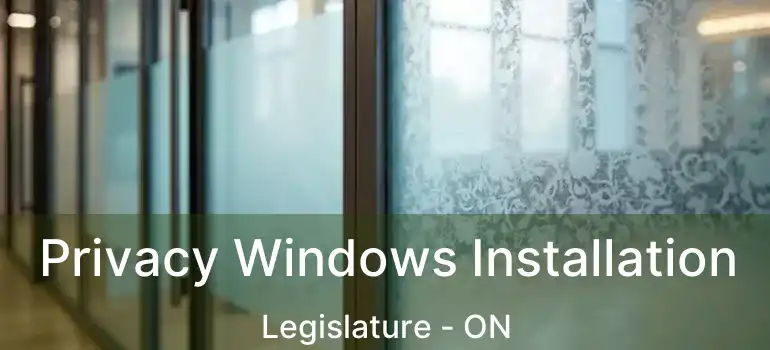 Privacy Windows Installation Legislature - ON