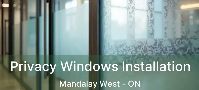  Privacy Windows Installation Mandalay West - ON