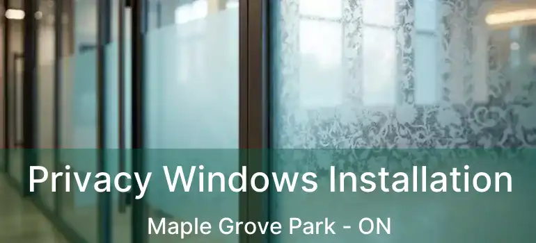  Privacy Windows Installation Maple Grove Park - ON