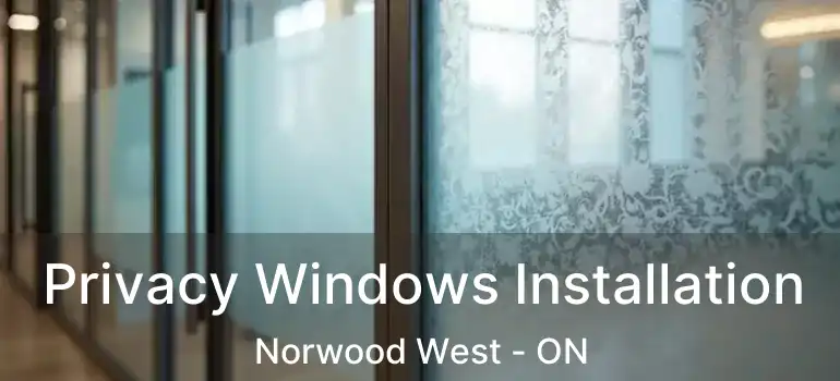  Privacy Windows Installation Norwood West - ON