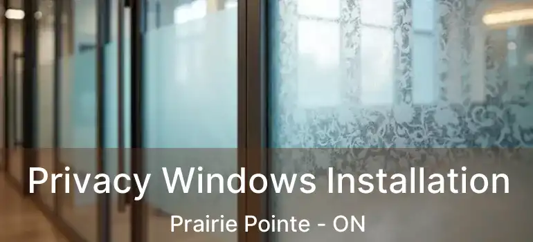  Privacy Windows Installation Prairie Pointe - ON