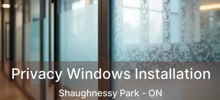 Privacy Windows Installation Shaughnessy Park - ON