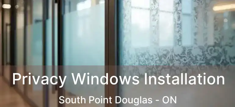  Privacy Windows Installation South Point Douglas - ON