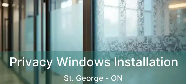  Privacy Windows Installation St. George - ON