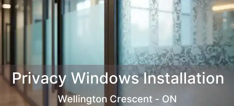  Privacy Windows Installation Wellington Crescent - ON