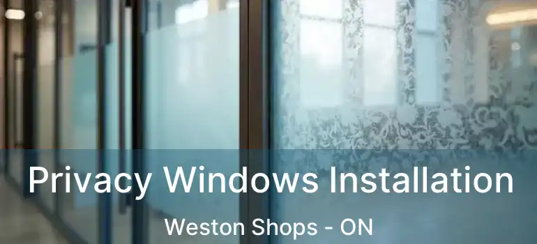  Privacy Windows Installation Weston Shops - ON