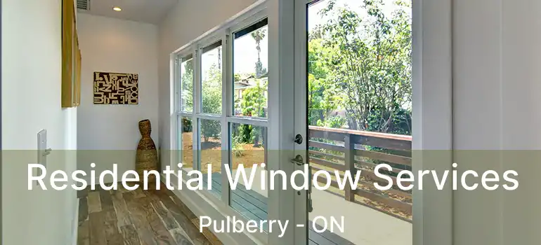  Residential Window Services Pulberry - ON