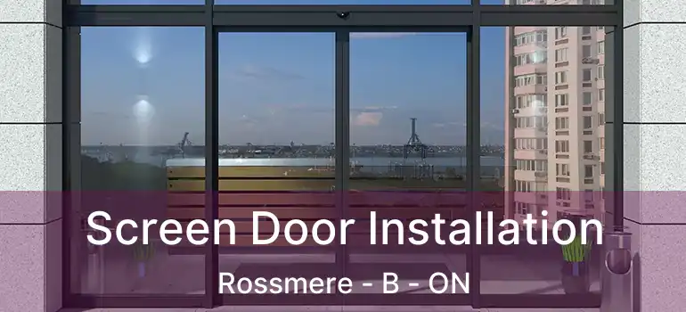  Screen Door Installation Rossmere - B - ON