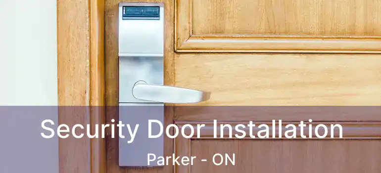  Security Door Installation Parker - ON