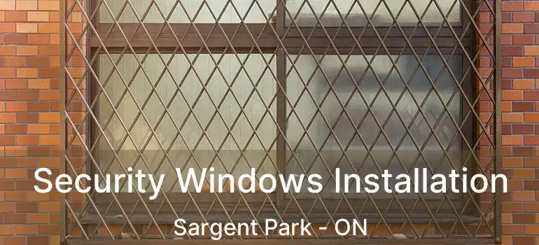  Security Windows Installation Sargent Park - ON
