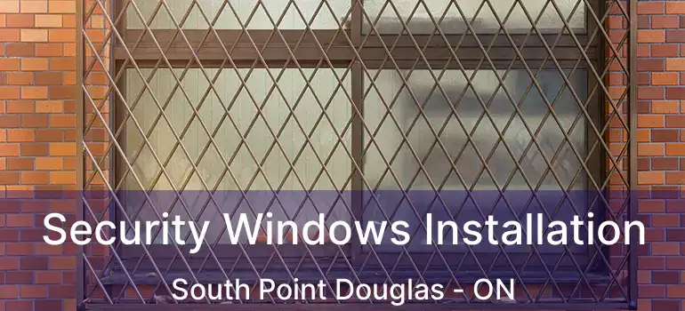  Security Windows Installation South Point Douglas - ON
