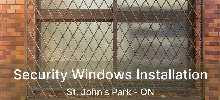  Security Windows Installation St. John s Park - ON