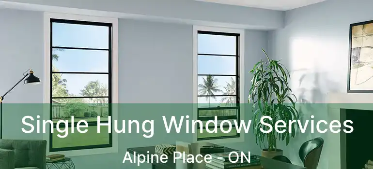  Single Hung Window Services Alpine Place - ON