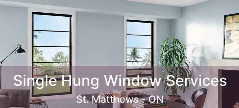  Single Hung Window Services St. Matthews - ON