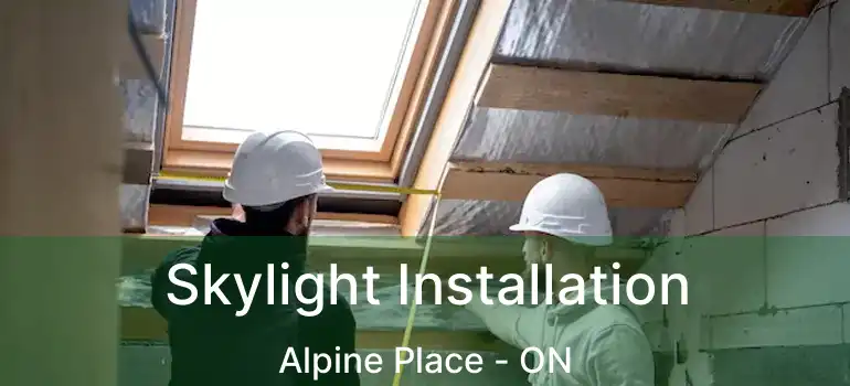  Skylight Installation Alpine Place - ON