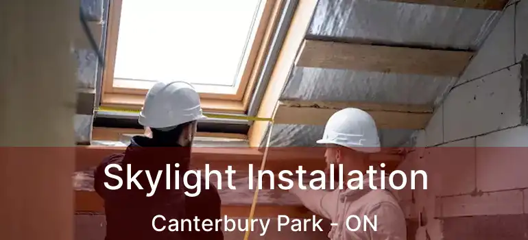  Skylight Installation Canterbury Park - ON