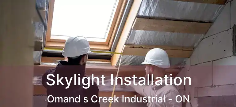  Skylight Installation Omand s Creek Industrial - ON