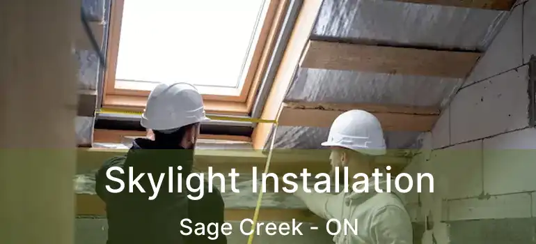  Skylight Installation Sage Creek - ON