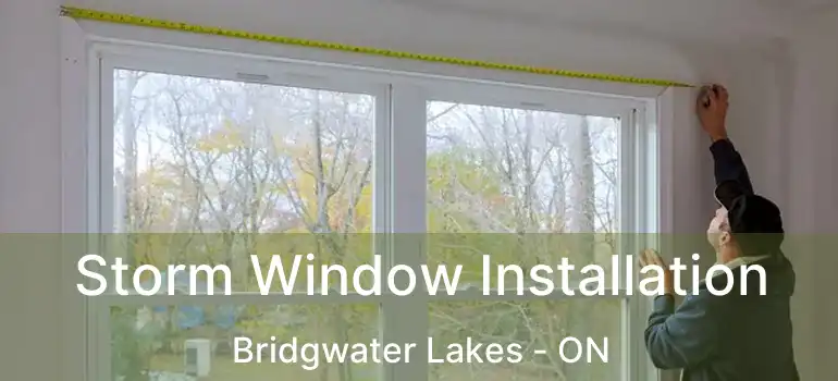  Storm Window Installation Bridgwater Lakes - ON