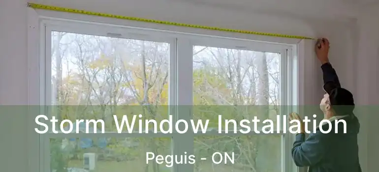  Storm Window Installation Peguis - ON