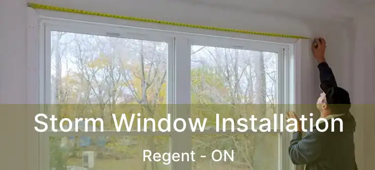  Storm Window Installation Regent - ON
