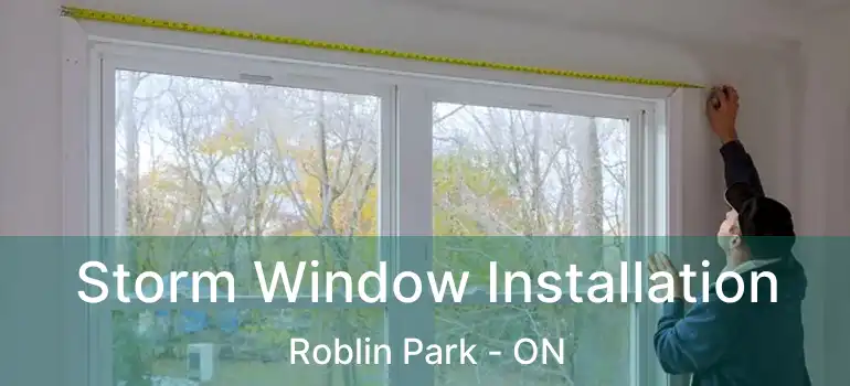  Storm Window Installation Roblin Park - ON