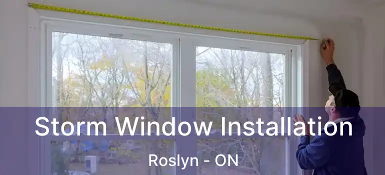  Storm Window Installation Roslyn - ON