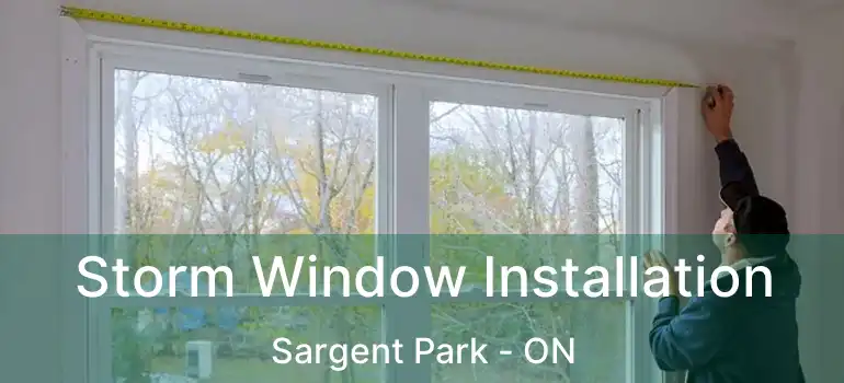  Storm Window Installation Sargent Park - ON