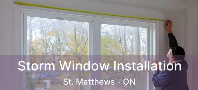  Storm Window Installation St. Matthews - ON