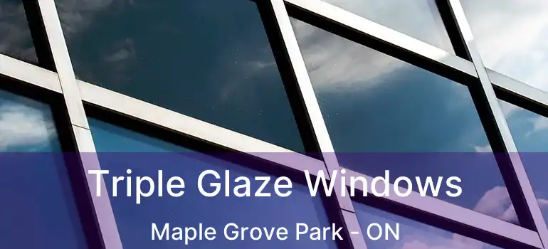  Triple Glaze Windows Maple Grove Park - ON