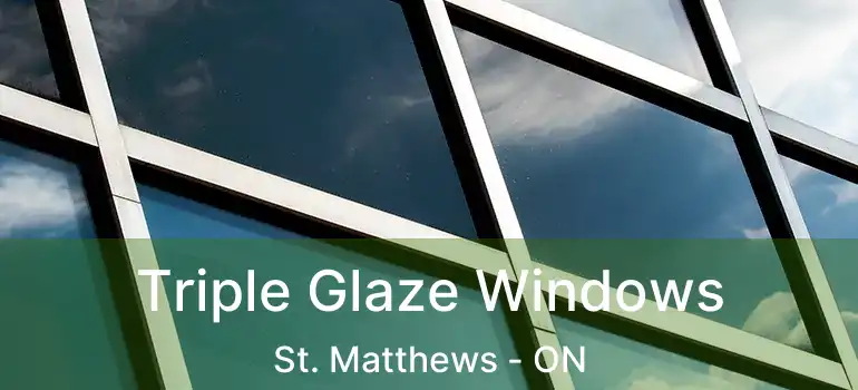  Triple Glaze Windows St. Matthews - ON