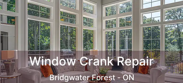  Window Crank Repair Bridgwater Forest - ON