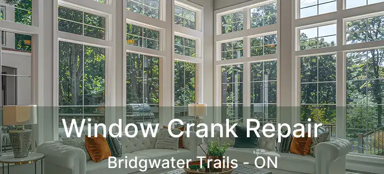  Window Crank Repair Bridgwater Trails - ON