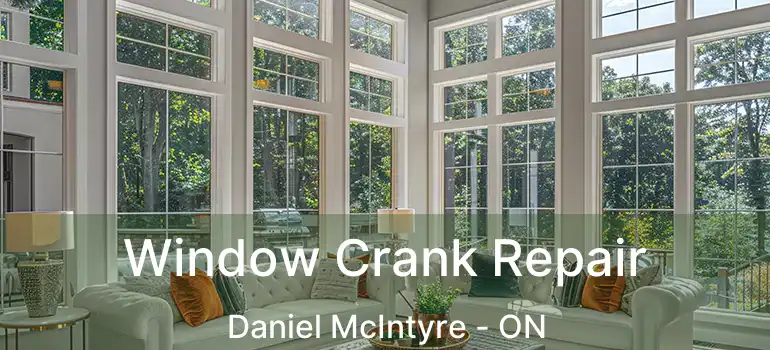  Window Crank Repair Daniel McIntyre - ON