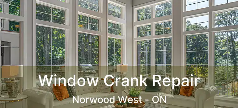  Window Crank Repair Norwood West - ON