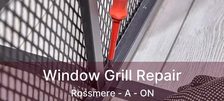  Window Grill Repair Rossmere - A - ON