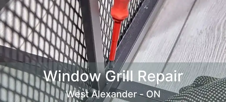  Window Grill Repair West Alexander - ON