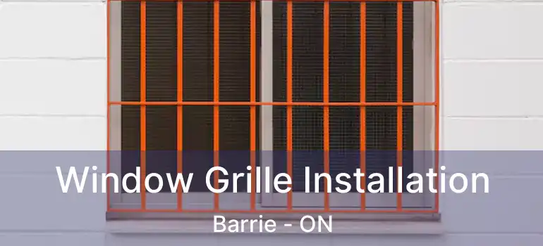  Window Grille Installation Barrie - ON