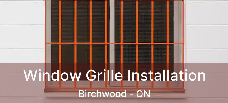  Window Grille Installation Birchwood - ON