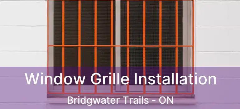  Window Grille Installation Bridgwater Trails - ON