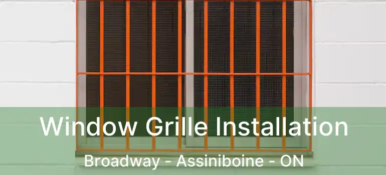  Window Grille Installation Broadway - Assiniboine - ON