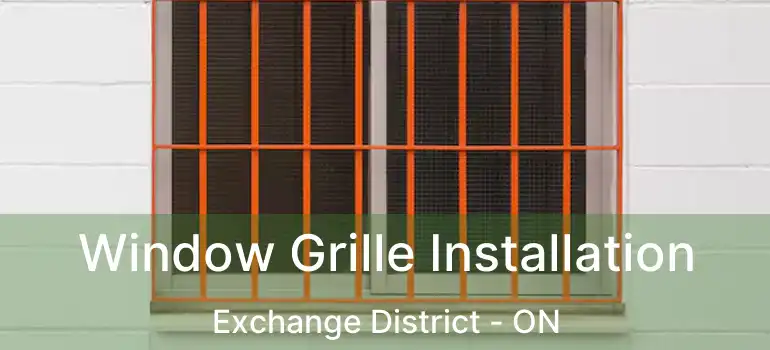  Window Grille Installation Exchange District - ON