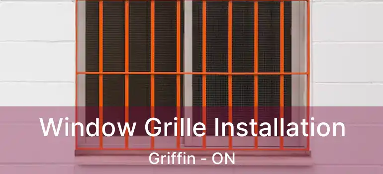  Window Grille Installation Griffin - ON