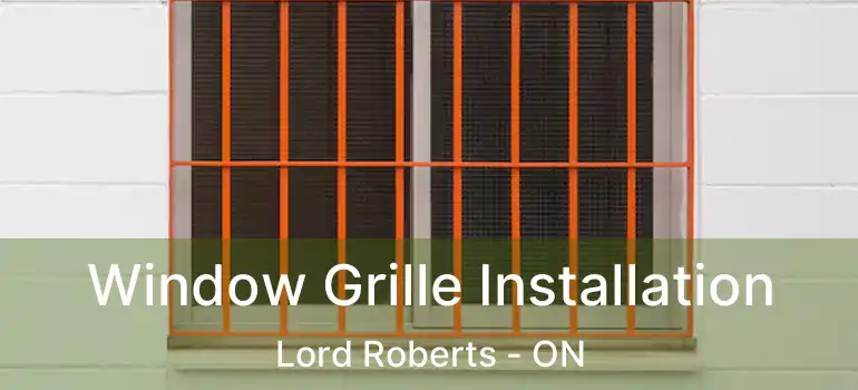  Window Grille Installation Lord Roberts - ON