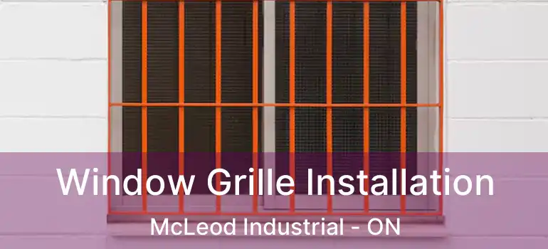  Window Grille Installation McLeod Industrial - ON