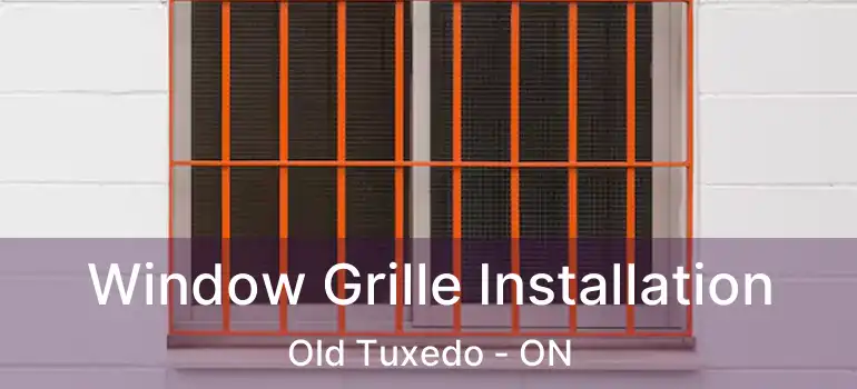  Window Grille Installation Old Tuxedo - ON