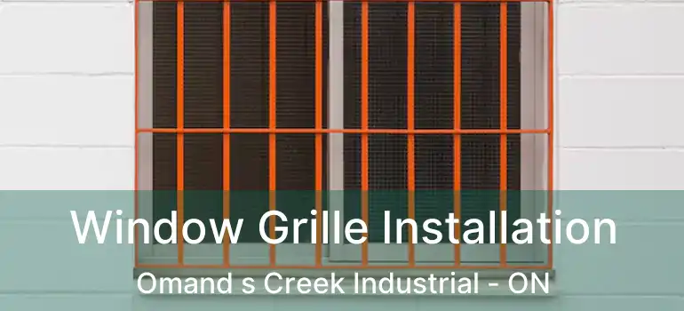  Window Grille Installation Omand s Creek Industrial - ON